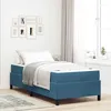 Image de vidaXL Cadre de lit Autre Bleu foncÃ© et blanc 100 x 200 cm Velours