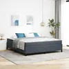 Image de vidaXL Cadre de lit Autre Blanc et gris clair 180 x 200 cm Velours
