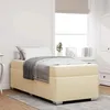 Image de vidaXL Cadre de lit CrÃ¨me 90 x 190 cm tissu
