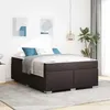 Image de vidaXL Cadre de lit Autre Marron foncÃ© 140 x 200 cm tissu