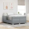Image de vidaXL Cadre de lit Autre Gris clair 160 x 200 cm tissu
