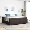 Image de vidaXL Cadre de lit Autre Marron foncÃ© 200 x 200 cm tissu