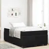 Image de vidaXL Cadre de lit avec matelas Autre Noir 120 x 190 cm Velours