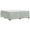 Image de vidaXL Cadre de lit Autre Gris clair 200 x 200 cm Velours