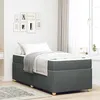 Image de vidaXL Cadre de lit avec matelas Autre Gris foncÃ© 90 x 190 cm tissu