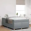 Image de vidaXL Cadre de lit avec matelas Autre Gris clair 120 x 200 cm tissu