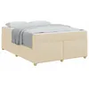 Image de vidaXL Cadre de lit Autre CrÃ¨me 160 x 200 cm tissu