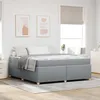 Image de vidaXL Cadre de lit avec matelas Autre Gris clair 180 x 200 cm tissu