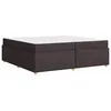 Image de vidaXL Cadre de lit Autre Marron foncÃ© 200 x 200 cm tissu