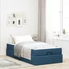 Image de vidaXL Cadre de lit Bleu 90 x 200 cm tissu