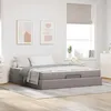 Image de vidaXL Cadre de lit Autre avec stockage Taupe 180 x 200 cm tissu