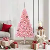 Image de vidaXL Sapin de NoÃ«l artificiel prÃ©-Ã©clairÃ© Rose 150 cm PVC