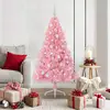 Image de vidaXL Sapin de NoÃ«l artificiel prÃ©-Ã©clairÃ© Rose 150 cm PVC