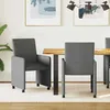 Image de vidaXL Chaise de salle Ã  manger 2 pcs Gris foncÃ© 57 x 66 x 94 cm tissu