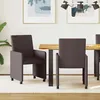Image de vidaXL Chaise de salle Ã  manger 2 pcs Marron foncÃ© 57 x 66 x 94 cm