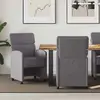 Image de vidaXL Chaises de salle Ã  manger 2 pcs Gris 58 x 65 x 98 cm Faux cuir