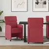 Image de vidaXL Chaises de salle Ã  manger 2 pcs Rouge bordeaux 58 x 65 x 98 cm