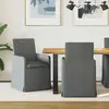 Image de vidaXL Chaises de salle Ã  manger 2 pcs Gris foncÃ© 57 x 67 x 95 cm