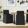Image de vidaXL Chaises de salle Ã  manger 2 pcs Noir 57 x 67 x 95 cm tissu