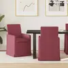 Image de vidaXL Chaises de salle Ã  manger 2 pcs Rouge bordeaux 57 x 67 x 95 cm