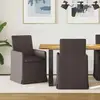 Image de vidaXL Chaises de salle Ã  manger 2 pcs Marron foncÃ© 57 x 67 x 95 cm