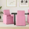 Image de vidaXL Chaises de salle Ã  manger 2 pcs Rose 57 x 67 x 98 cm tissu