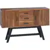 Image de vidaXL Meuble TV Marron 110 x 30 x 75 cm Bois de teck massif