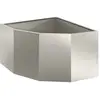 Image de Vidaxl JardiniÃ¨re D'angle Argent 60 X 60 X 35 Cm Acier Inoxydable