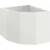 Image de Vidaxl JardiniÃ¨re D'angle Blanc 45 X 45 X 35 Cm Acier