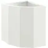 Image de Vidaxl JardiniÃ¨re D'angle Blanc 30 X 30 X 35 Cm Acier