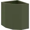 Image de Vidaxl JardiniÃ¨re D'angle Vert Olive 30 X 30 X 35 Cm Acier
