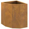 Image de Vidaxl JardiniÃ¨re D'angle RouillÃ© 30 X 30 X 35 Cm