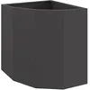 Image de Vidaxl JardiniÃ¨re D'angle Noir 45 X 45 X 50 Cm Acier