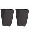 Image de Vidaxl JardiniÃ¨re 2 Pcs Noir 50 X 50 X 75 Cm Acier