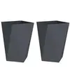 Image de Vidaxl JardiniÃ¨re 2 Pcs Anthracite 50 X 50 X 75 Cm Acier