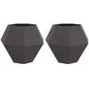 Image de Vidaxl JardiniÃ¨re 2 Pcs Noir 100 X 100 X 80 Cm Acier