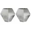 Image de Vidaxl JardiniÃ¨re 2 Pcs Argent 100 X 100 X 80 Cm Acier GalvanisÃ©