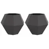 Image de Vidaxl JardiniÃ¨re 2 Pcs Noir 75 X 75 X 60 Cm Acier