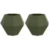 Image de Vidaxl JardiniÃ¨re 2 Pcs Vert Olive 75 X 75 X 60 Cm Acier