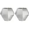 Image de Vidaxl JardiniÃ¨re 2 Pcs Argent 75 X 75 X 60 Cm Acier GalvanisÃ©