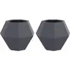 Image de Vidaxl JardiniÃ¨re 2 Pcs Anthracite 50 X 50 X 40 Cm Acier