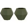 Image de Vidaxl JardiniÃ¨re 2 Pcs Vert Olive 50 X 50 X 40 Cm Acier