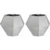 Image de Vidaxl JardiniÃ¨re 2 Pcs Argent 50 X 50 X 40 Cm Acier Inoxydable