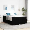 Image de vidaXL Cadre de lit Noir 160 x 200 cm tissu