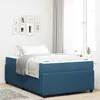 Image de vidaXL Cadre de lit avec matelas Autre Bleu 120 x 190 cm Velours