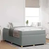 Image de vidaXL Cadre de lit Autre Gris clair 120 x 200 cm tissu