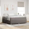Image de vidaXL Cadre de lit avec matelas avec matelas Taupe 180 x 200 cm tissu