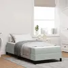 Image de vidaXL Lit boxspring avec matelas Gris clair 90 x 200 cm Velours