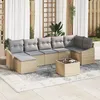 Image de vidaXL Ensemble de DÃ®ner de Jardin de 8 piÃ¨ces avec Coussins Rattan Poly Noir