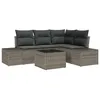 Image de Vidaxl Ensemble De CanapÃ© De Jardin 4 PiÃ¨ces Avec Coussins Noir Poly Rattan